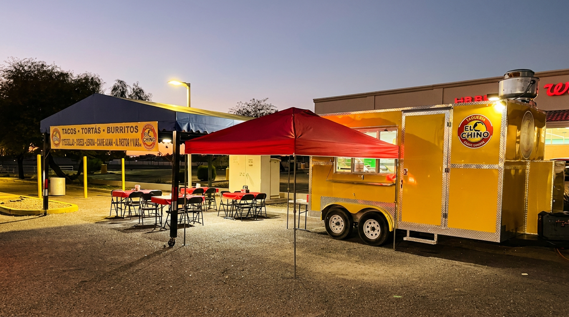 A taco truck on Grand Avenue